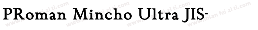 PRoman Mincho Ultra JIS字体转换